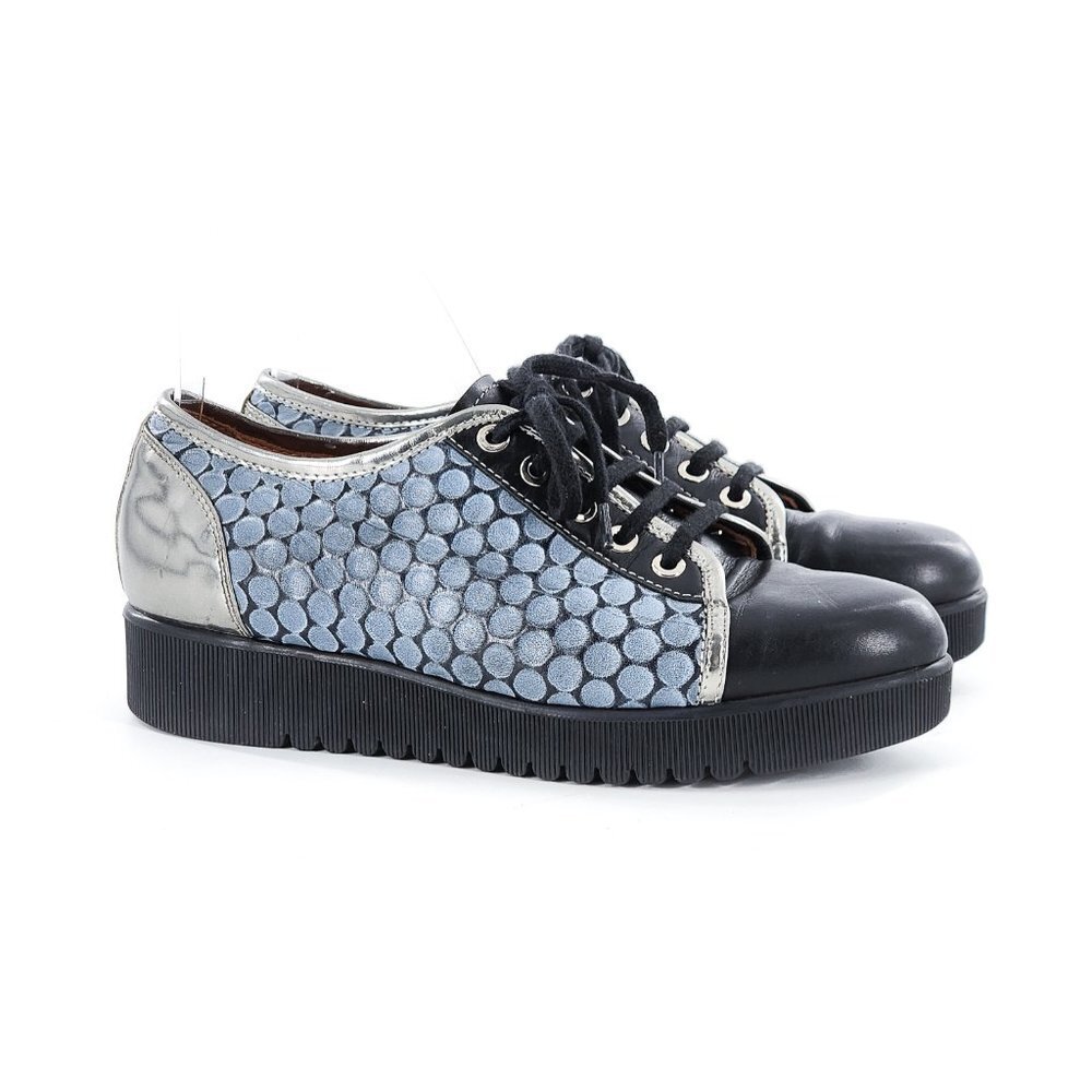 Aquatalia Black and Light Blue Women's Sneakers
